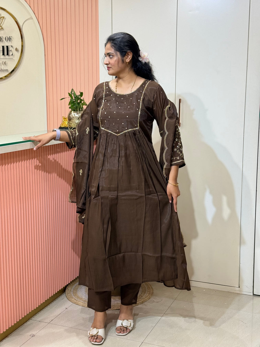 Mul Chanderi Semi Party Wear Collection | R205