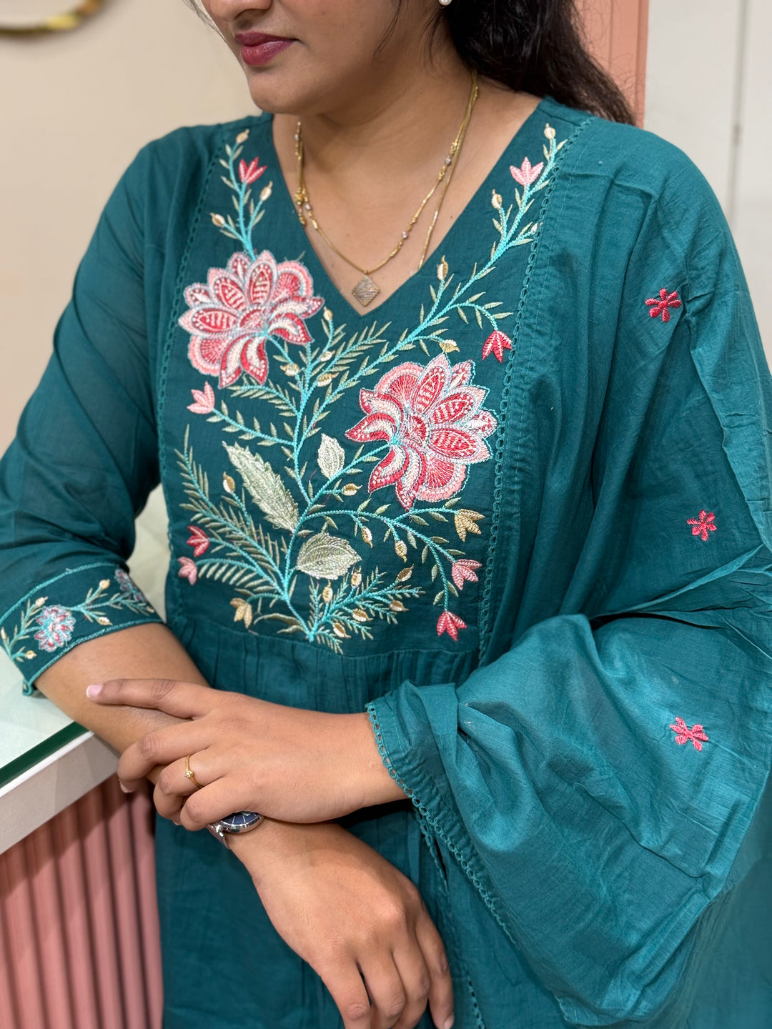 Mul Cotton Collection with Embroidery work (Both the Side Pockets) | R150