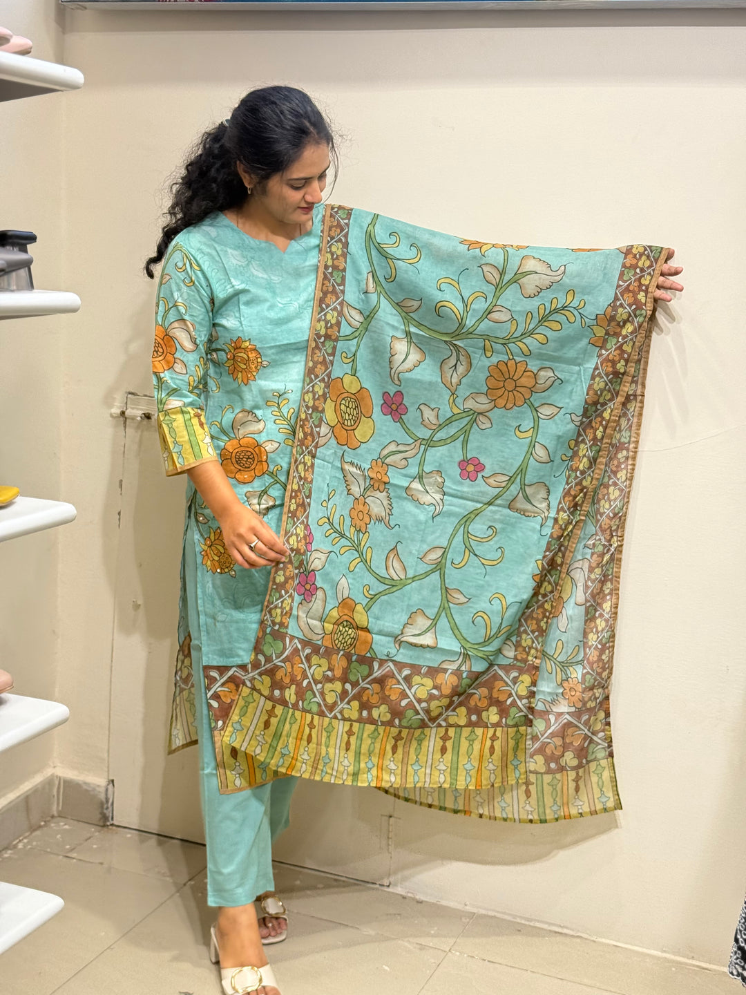 60-60 Cotton Printed 3 Pc Kurta Sets – Premium Soft Collection | R163