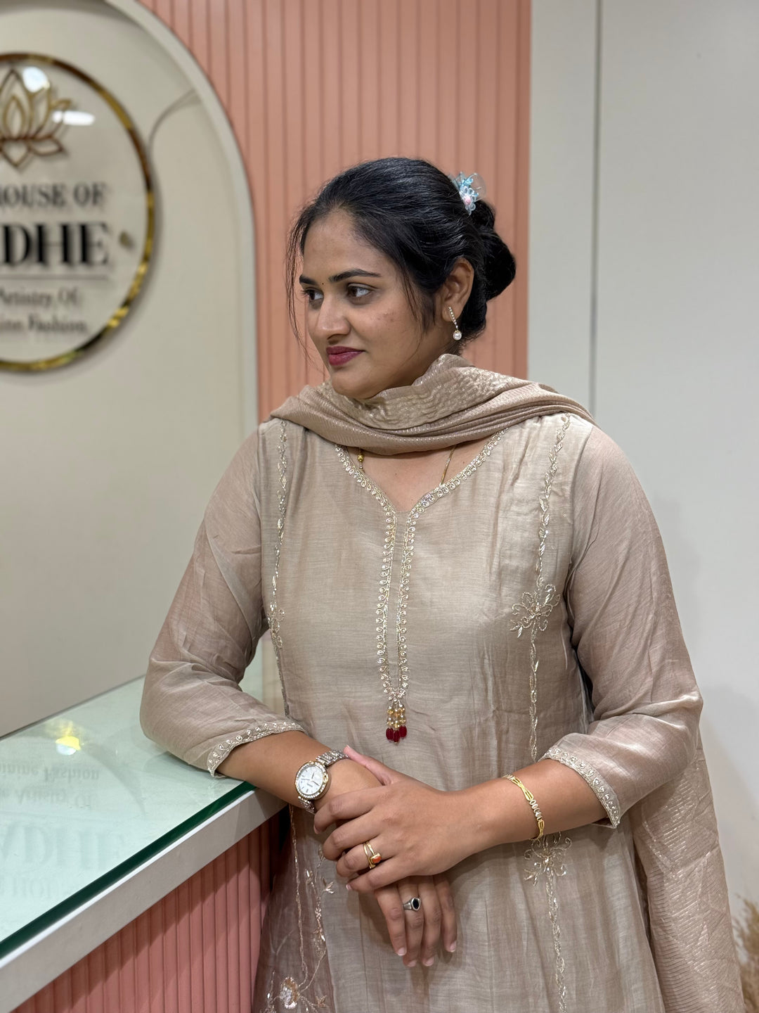 Pure Banarasi Mul Chanderi with Cotton Lining | R218