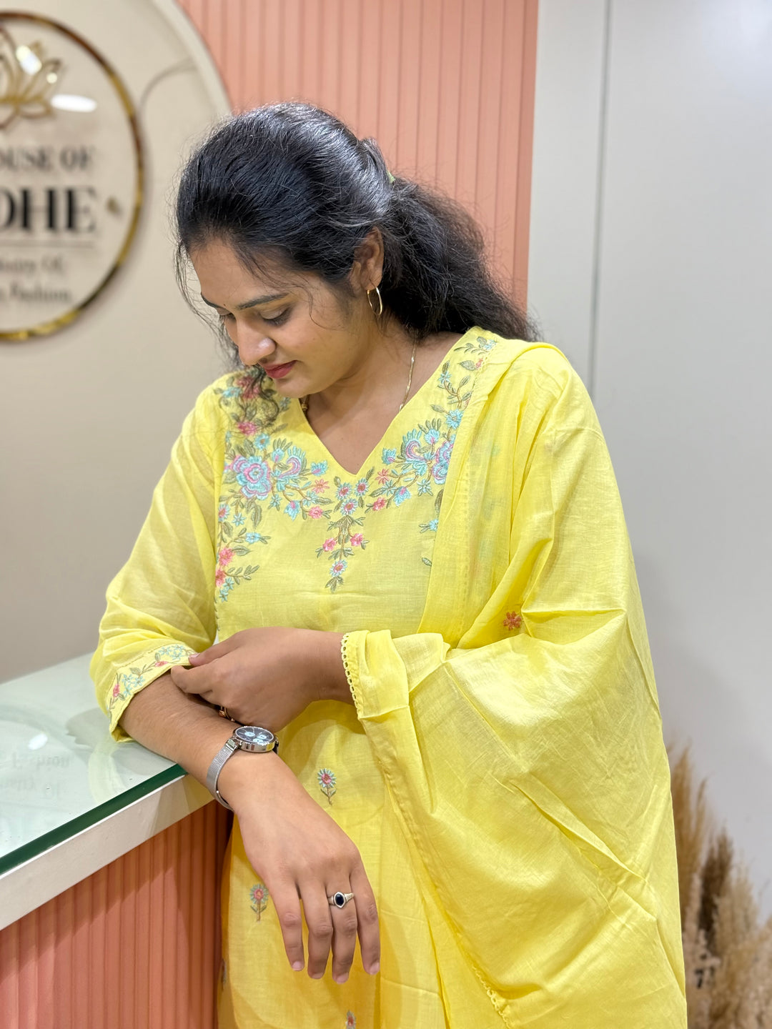 Pure Mul cotton with Embroidery work (Cotton lining) | R168
