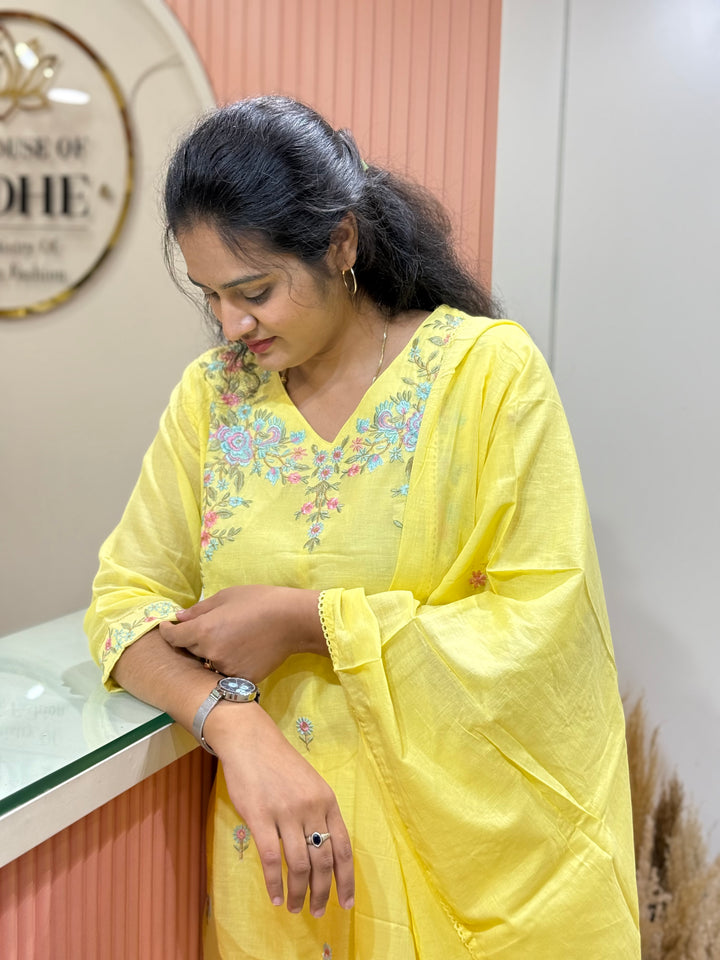 Pure Mul cotton with Embroidery work (Cotton lining) | R168