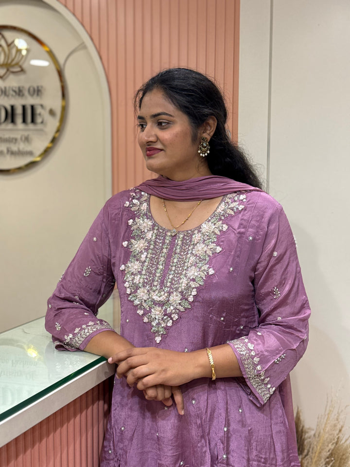 Pure Chinon Handwork Collection Party Wear | R117