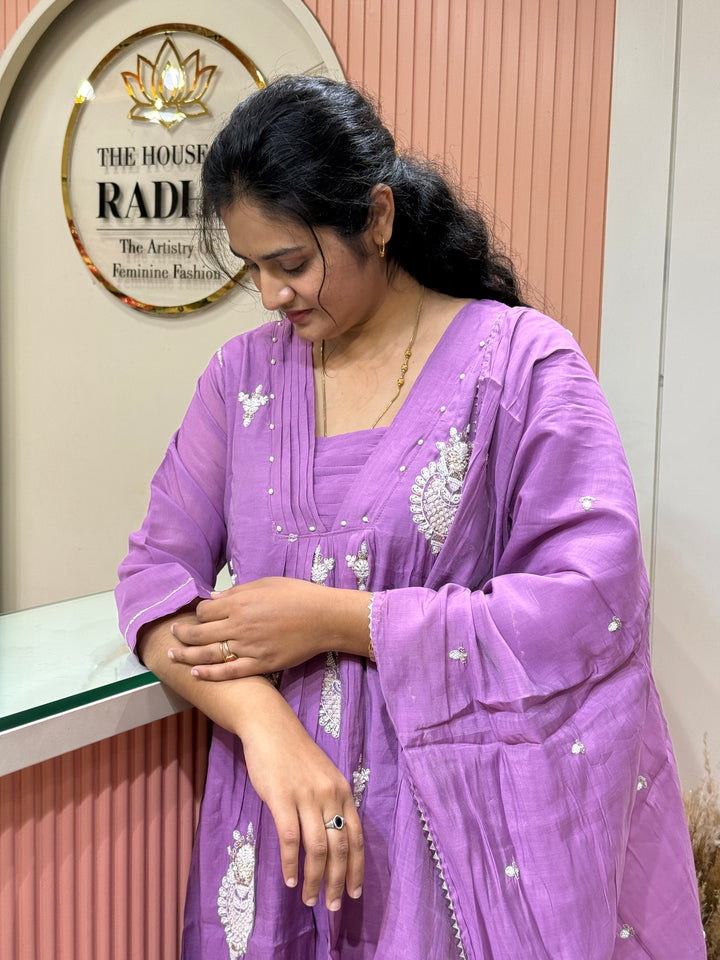 Premium Mul Chanderi with Heavy Handwork | R206