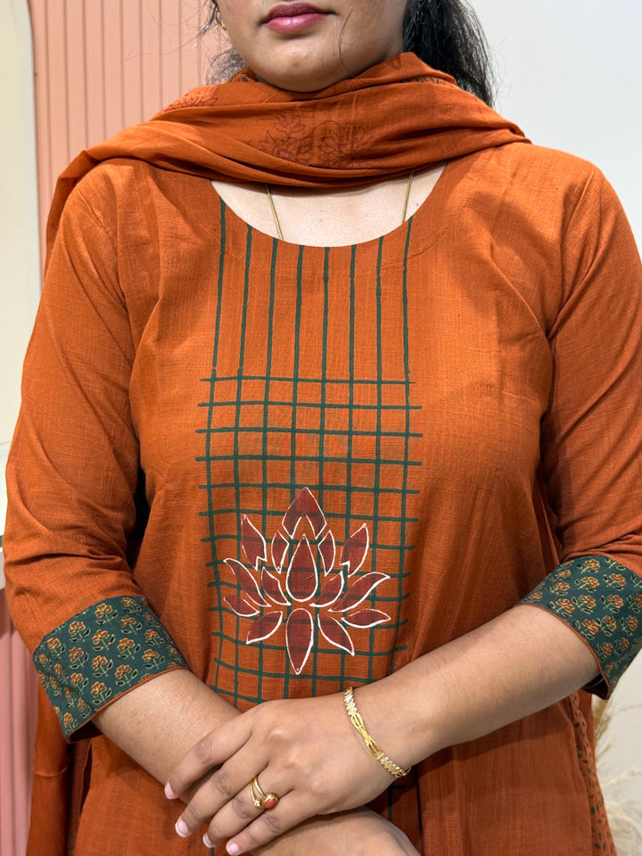 Khadi Cotton Collection with Hand Paint | R210