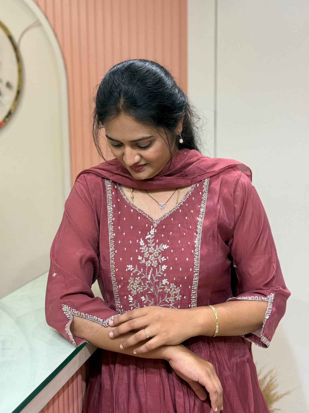 Pure Mul Chanderi Collection with Handwork ( Cotton Lining) | R229