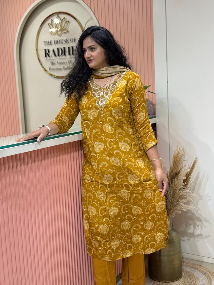 Pure Chinon Collection with Handwork(Cotton Lining )| R217