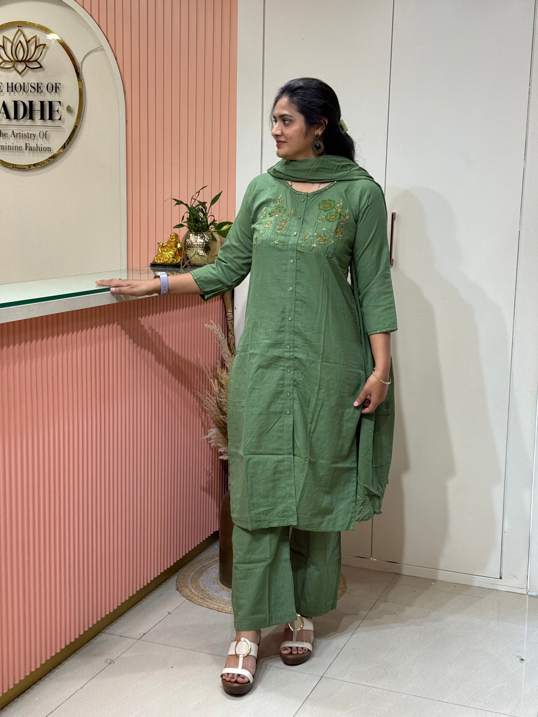Khadi Cotton Collection with  Embroidery work | R220