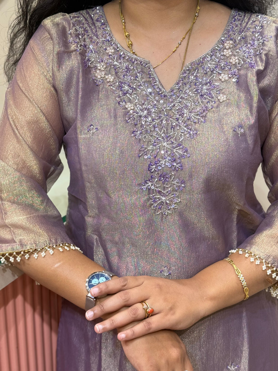 Designer Tissue Shimmer (Salasa) 2 Pc Collection – Cut Dana Work  R167