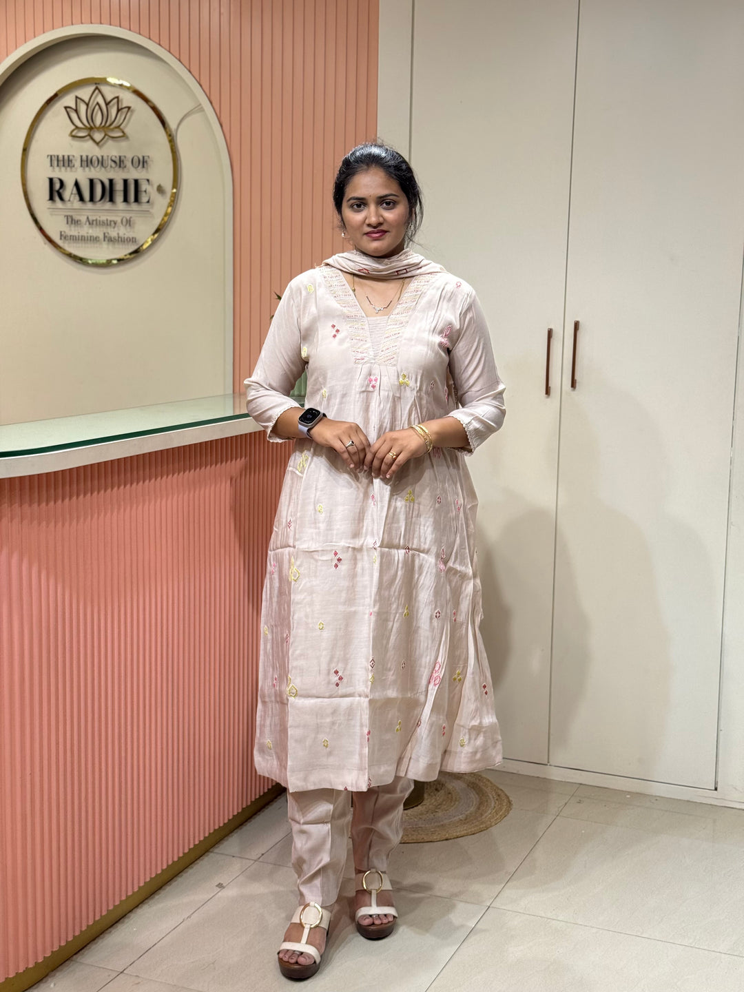 Mul Chanderi Collection with Embroidery work (Cotton Lining)| R204