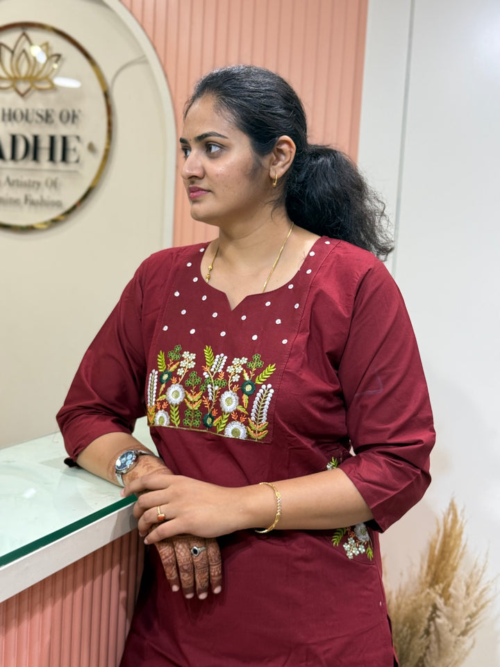 Cotton 2 Pc Kurta Set – Embroidered Collection | R137