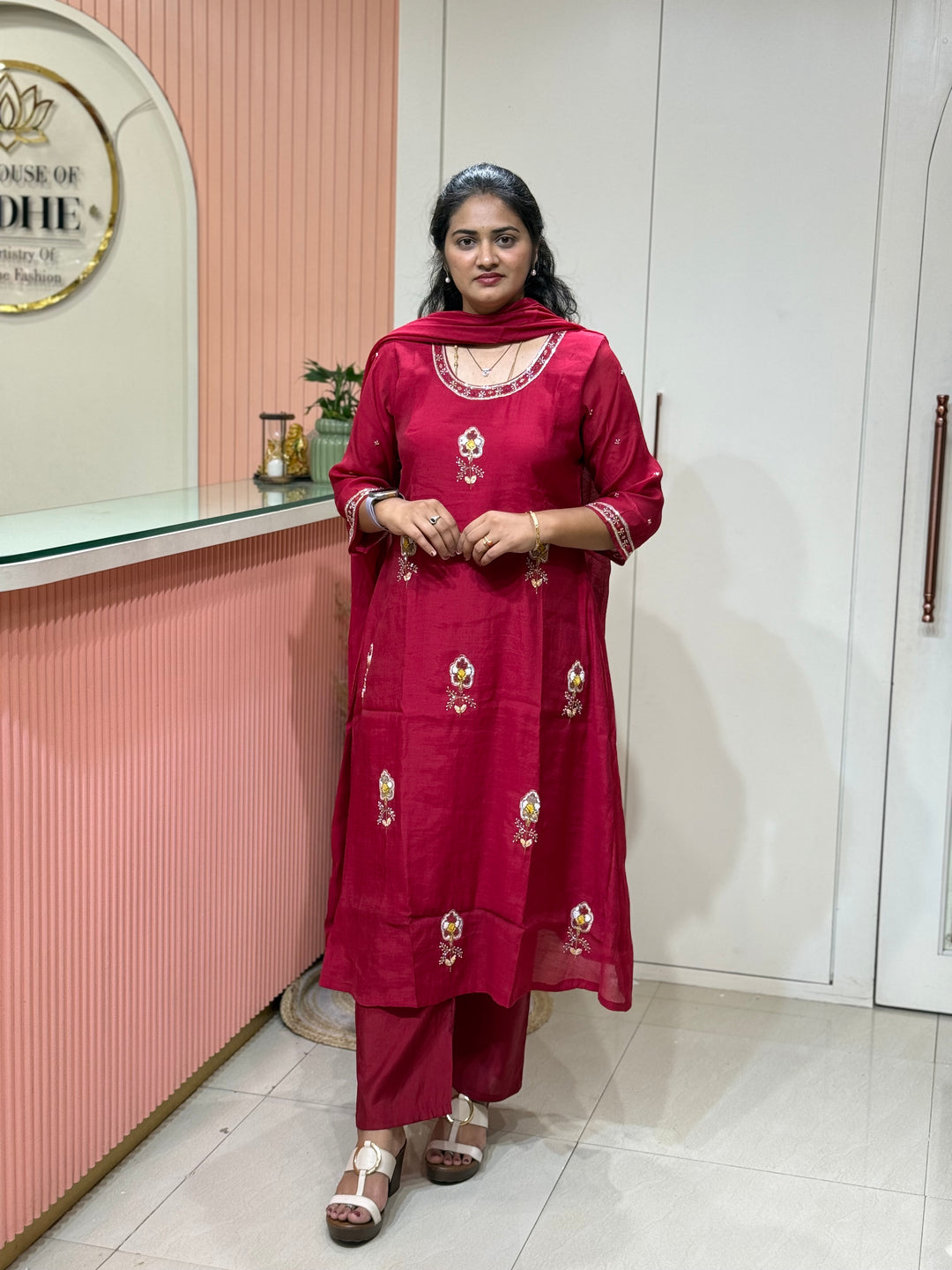 Mul Chanderi Collection with Cut Dana work | R206