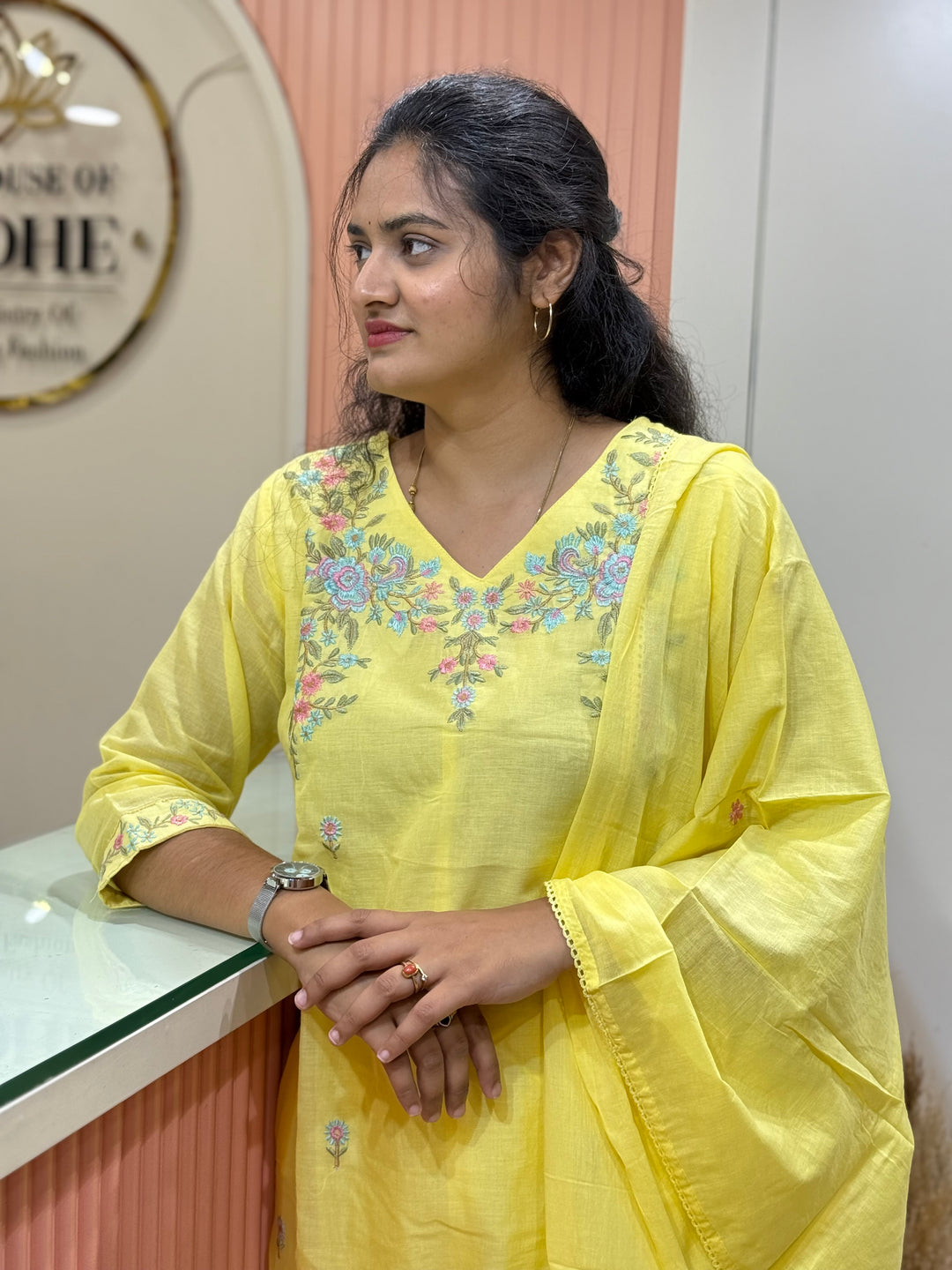 Pure Mul cotton with Embroidery work (Cotton lining) | R168