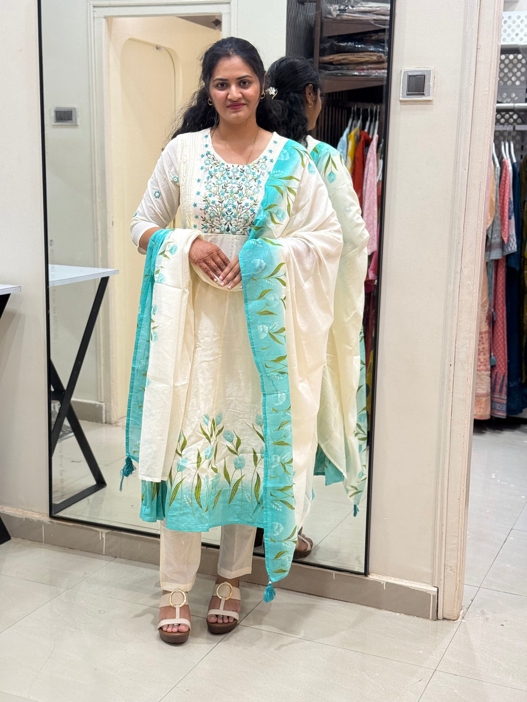 Premium Mul Cotton Anarkali Style Collection with cotton Lining | R164