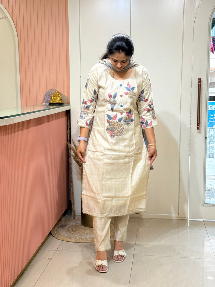 Classic Pure Jamdani Designer Suit Set | R211 ￼