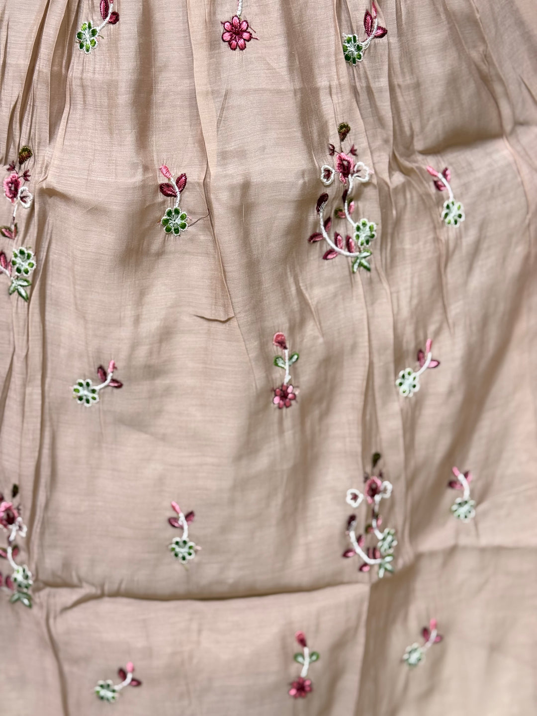 Mul Chanderi Collection with Embroidery work Both sides pockets | R208