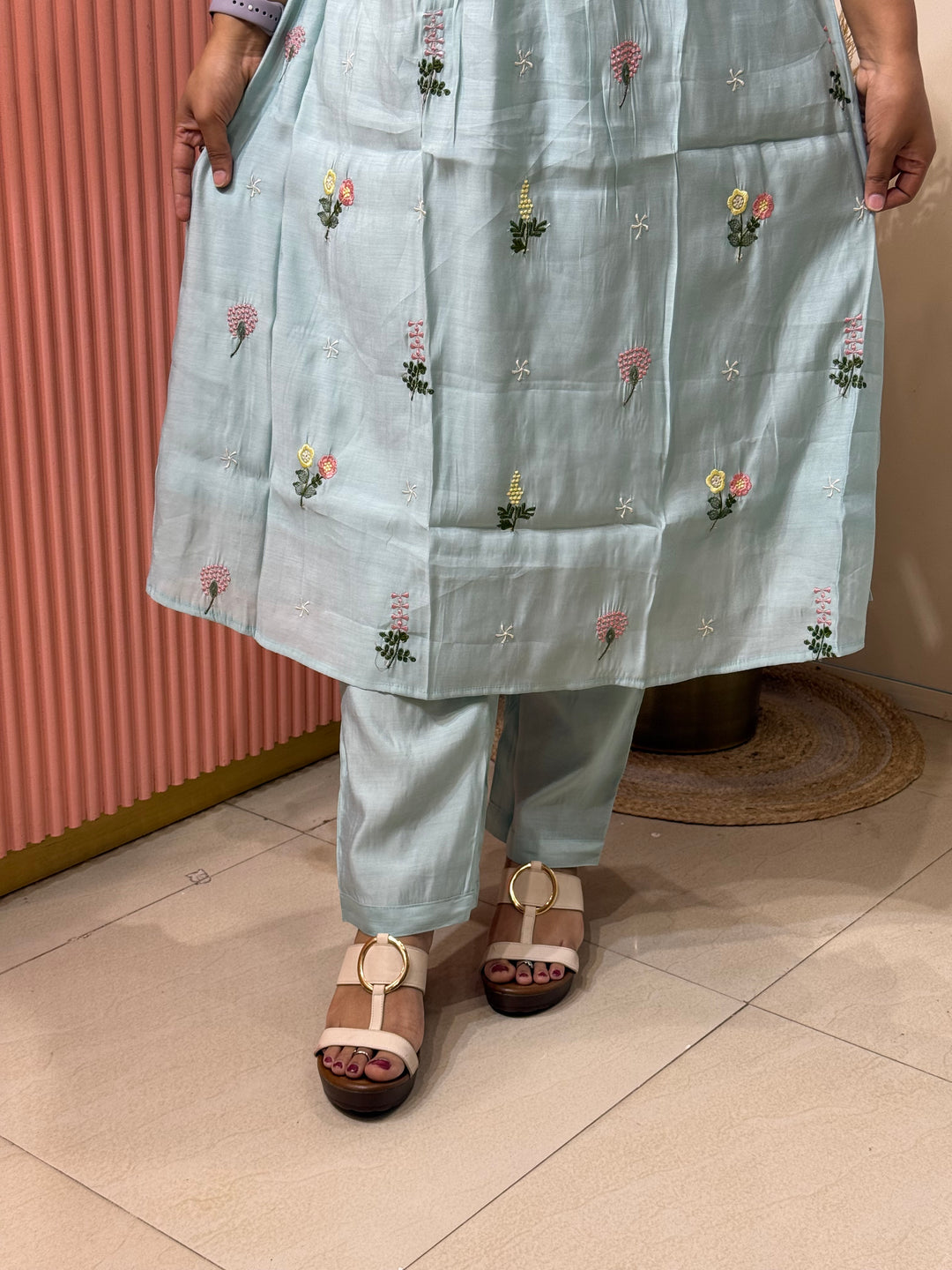 Mul Chanderi Collection With Embroidery Work | R179