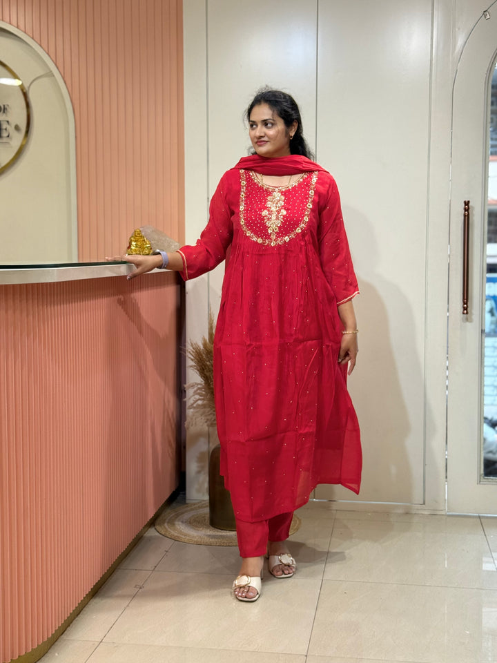 Mul Chanderi Yoke Pattern Collection | R203