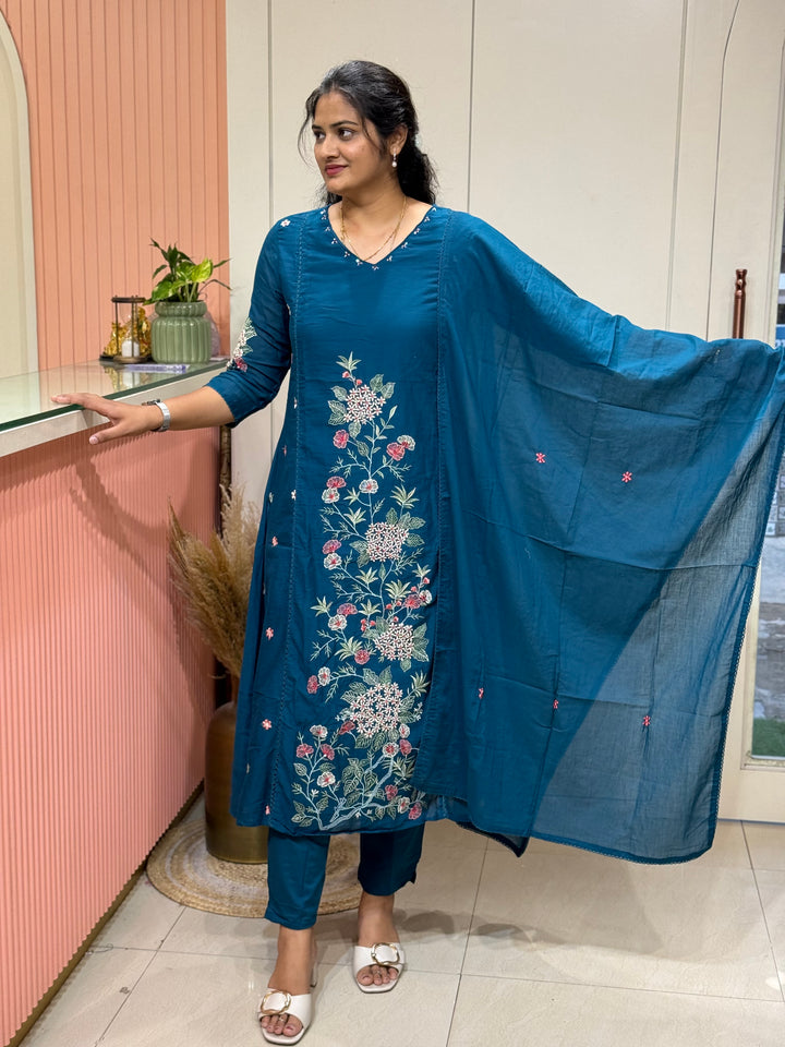 Mul Cotton Collection with Embroidery work (Cotton Lining)| R181