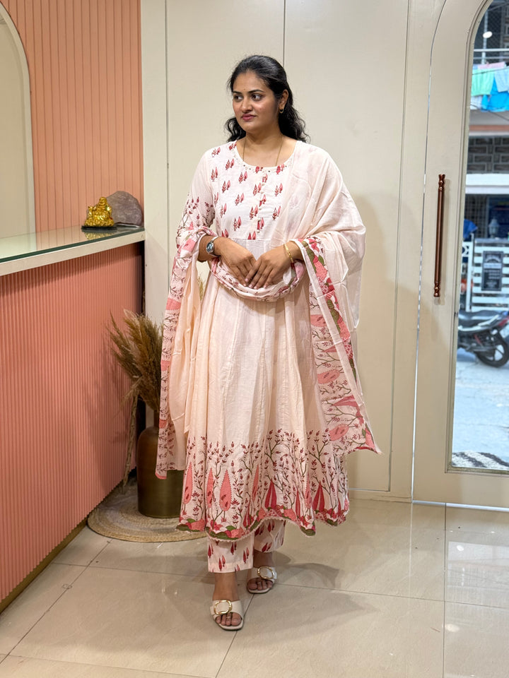 Pure Cotton Anarkali Style Collection with cotton Lining | R164