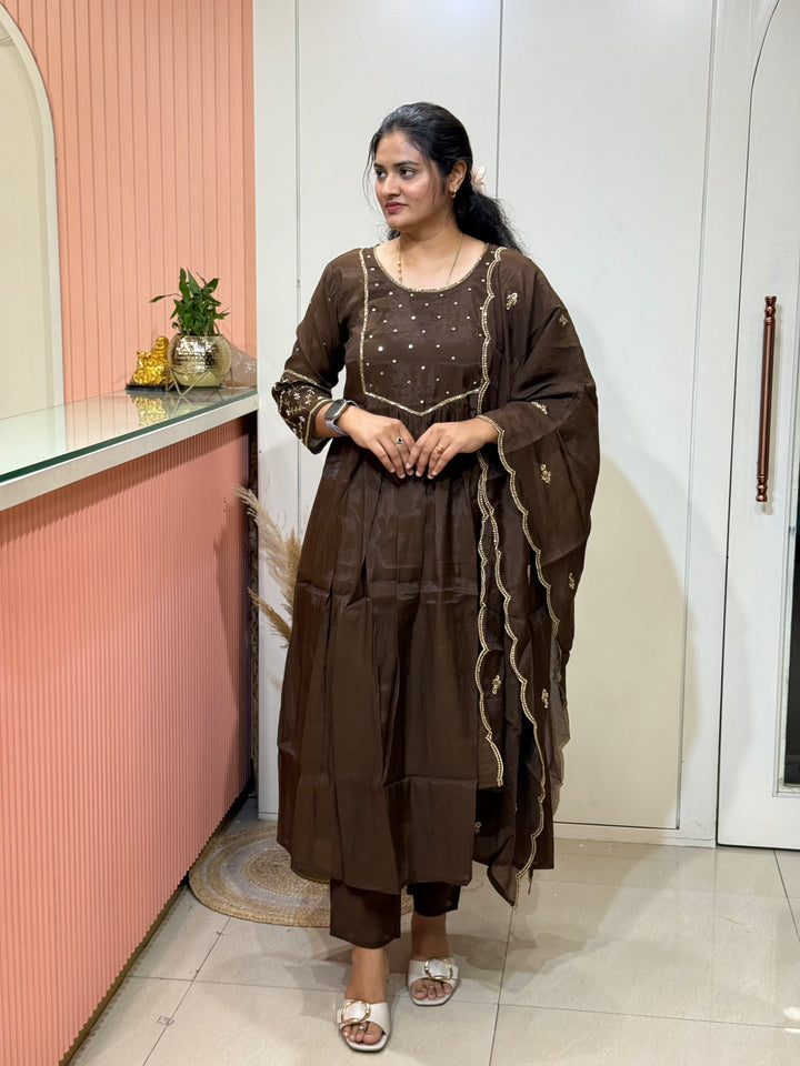 Mul Chanderi Semi Party Wear Collection | R205