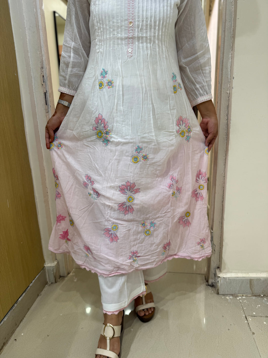 Premium Mul Cotton Ombré Shade Collection With Kota Doria Dupatta | R176