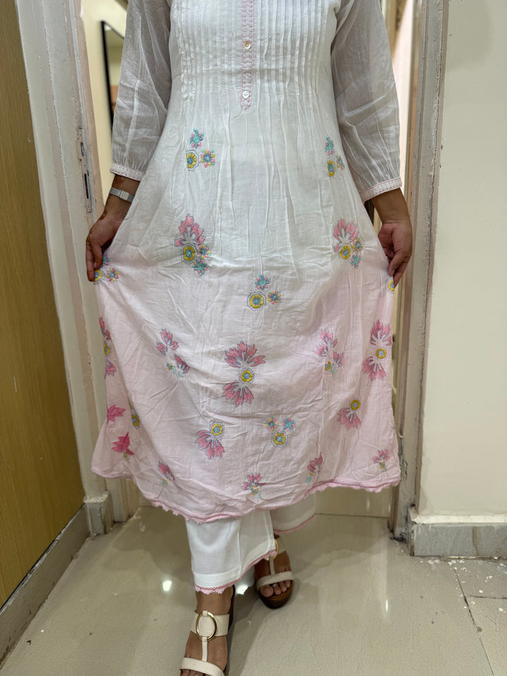 Premium Mul Cotton Ombré Shade Collection With Kota Doria Dupatta | R176