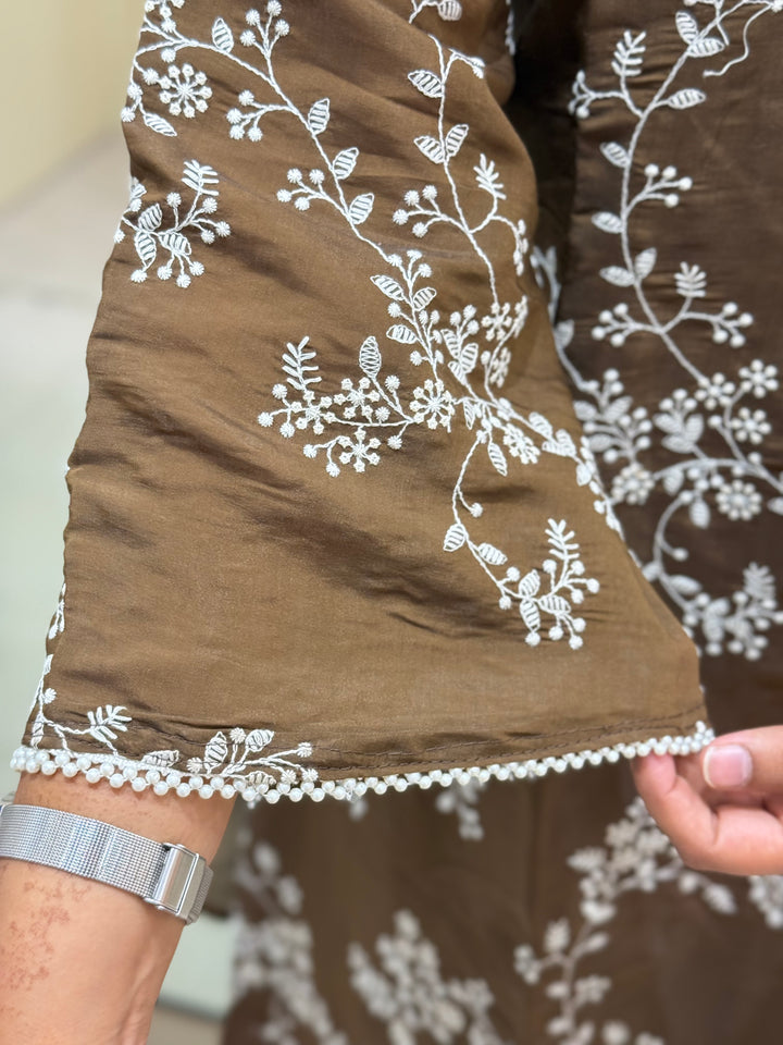 S Mul Chanderi with Embroidery work| R138