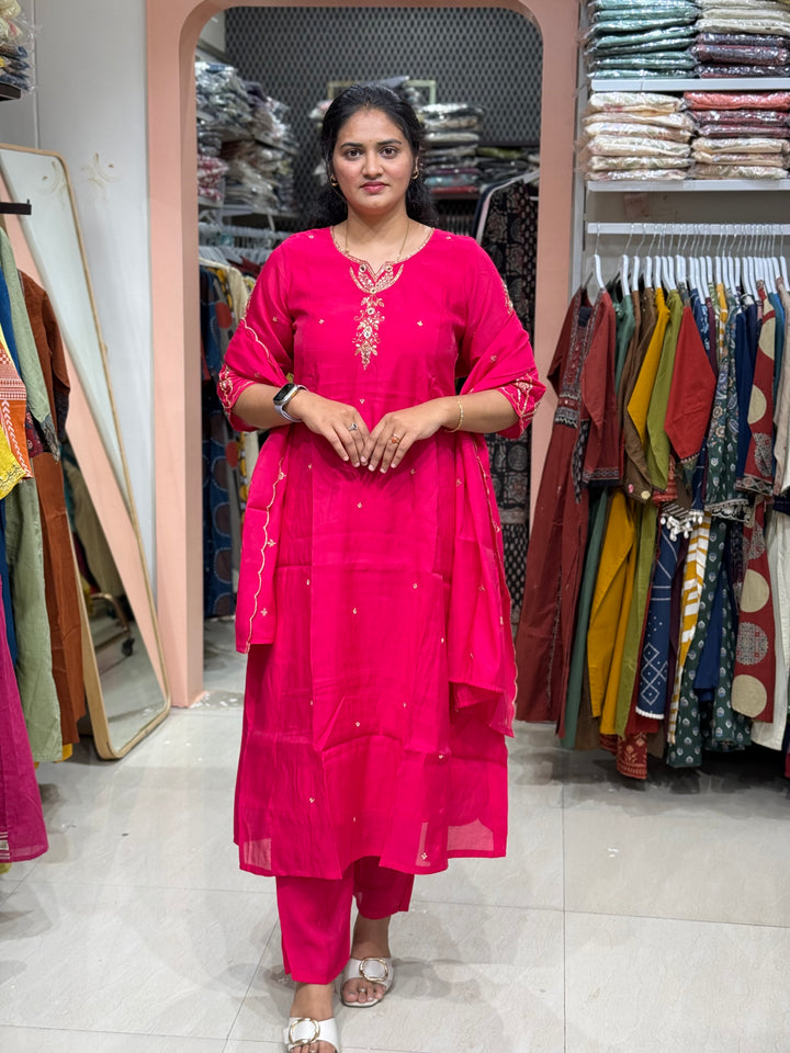 Mul Chanderi Semi Party Wear Collection | R205