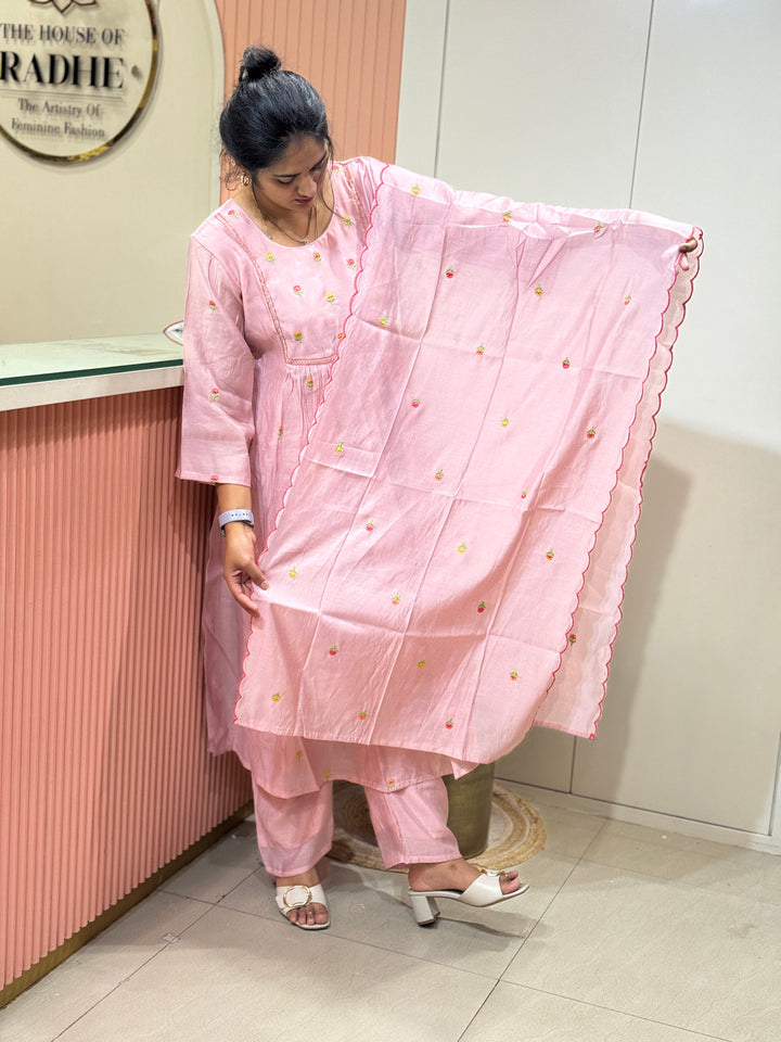 Mul Chanderi Dress with Lining – Elegant Collection | R134