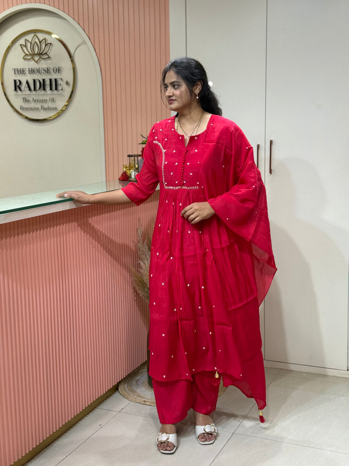 Pure Mul Chanderi Collection with Handwork ( Cotton Lining) | R229