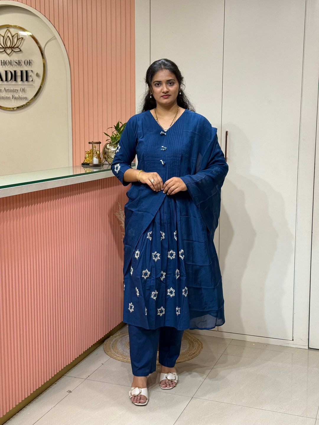 Premium Heavy Cotton Handwork Collection with Organza Dupatta (Cotton Lining )| R224