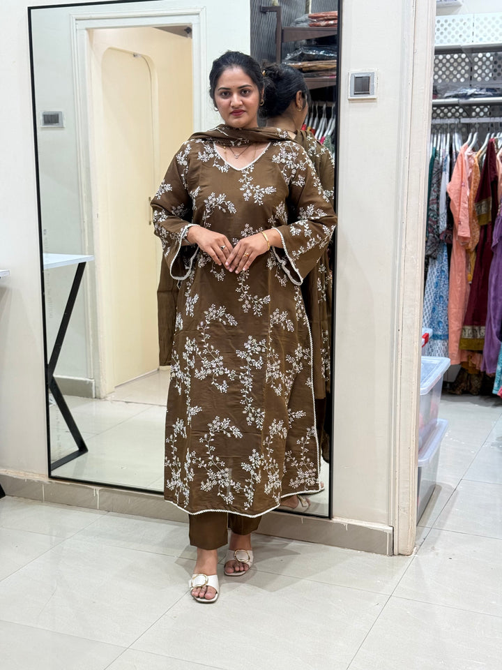 S Mul Chanderi with Embroidery work| R138
