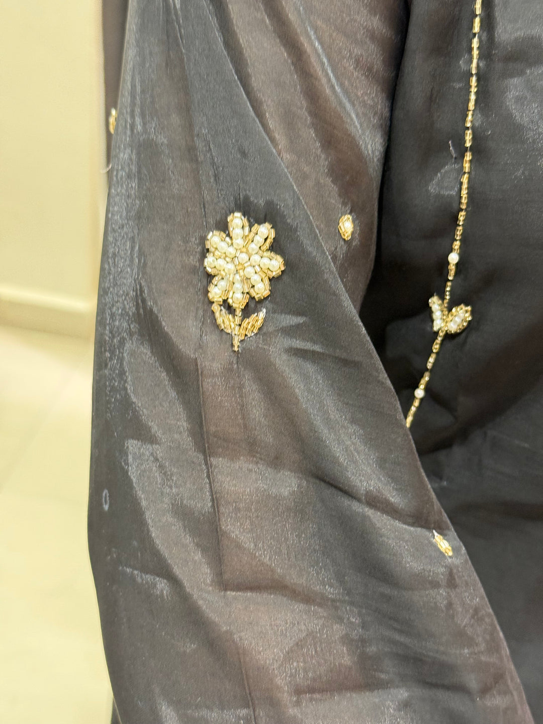 S Mul Chanderi 3 Pc Kurta Set – Cutdana &amp; Bead Work RESTOCK | Semi Party Wear | R138