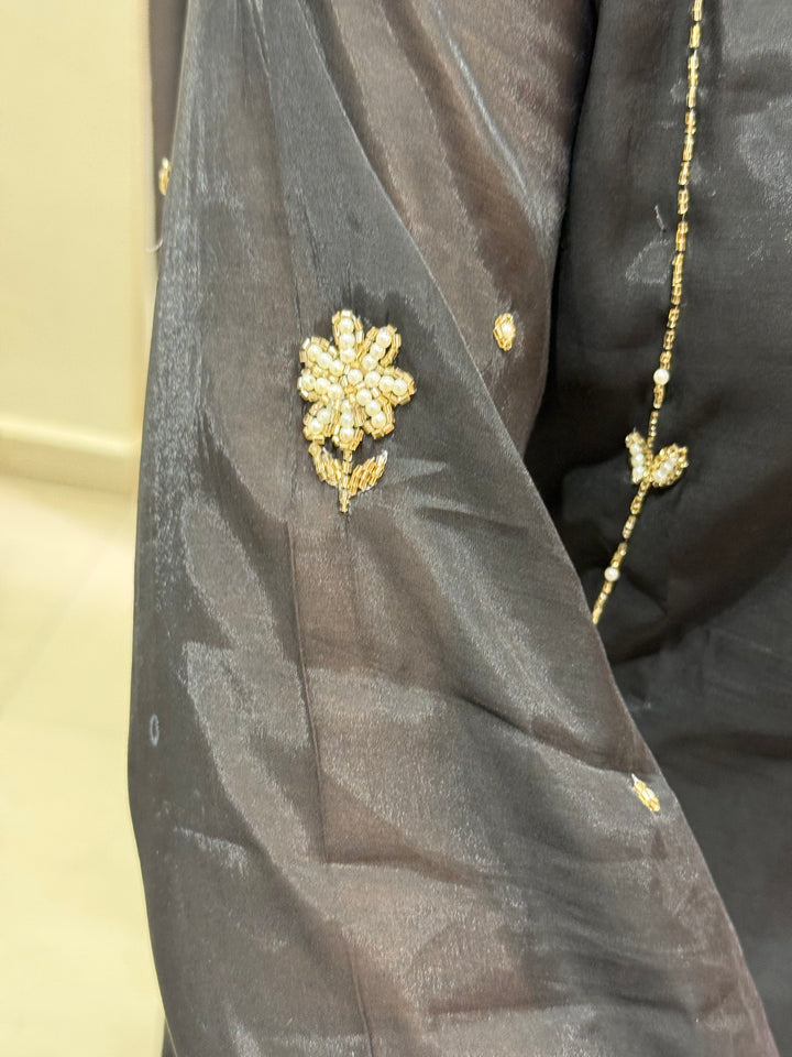 S Mul Chanderi 3 Pc Kurta Set – Cutdana &amp; Bead Work RESTOCK | Semi Party Wear | R138