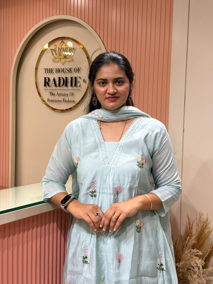 Mul Chanderi Collection With Embroidery Work | R179