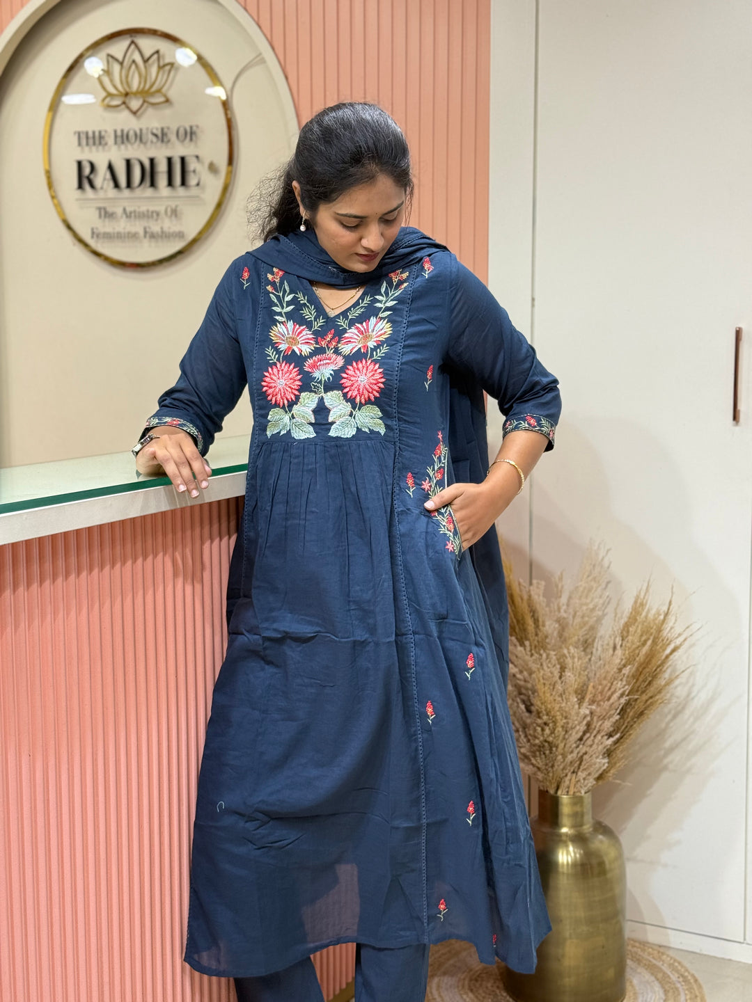 Mul Cotton Collection with Embroidery work (Both the Side Pockets) | R150