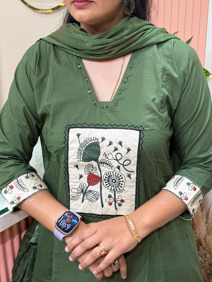 Cotton Beautiful Front &amp; Back Patchwork A-Line Collection | R220