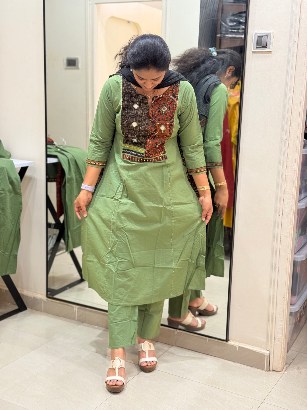 Cotton Collection with Patch Work (Backside Patchwork )| R210