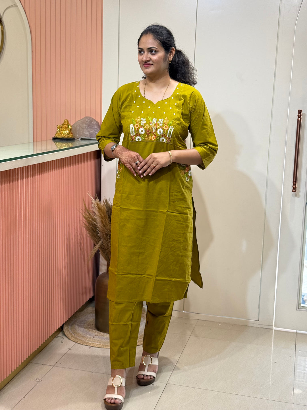 Cotton 2 Pc Kurta Set – Embroidered Collection | R137
