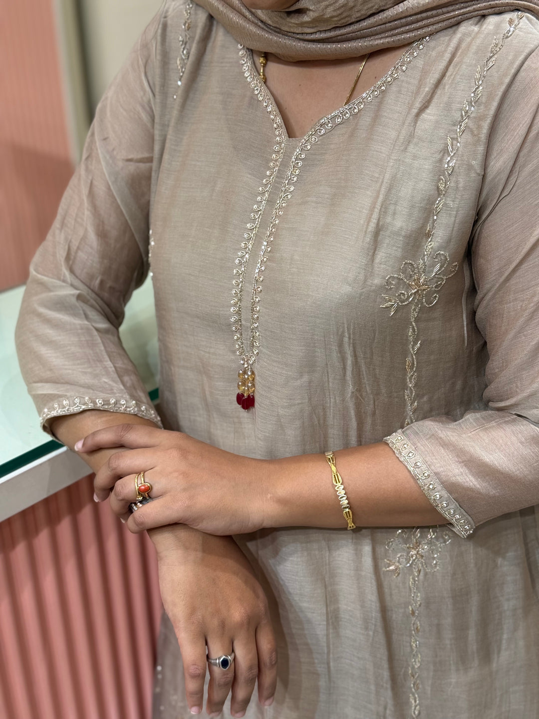 Pure Banarasi Mul Chanderi with Cotton Lining | R218