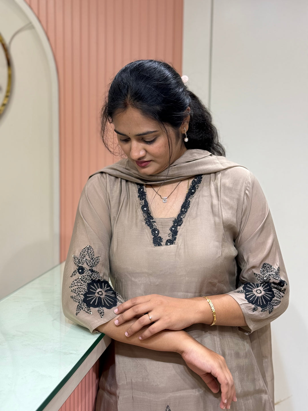 Pure Mul Chanderi Collection with embroidery Work(cotton Lining) | R229