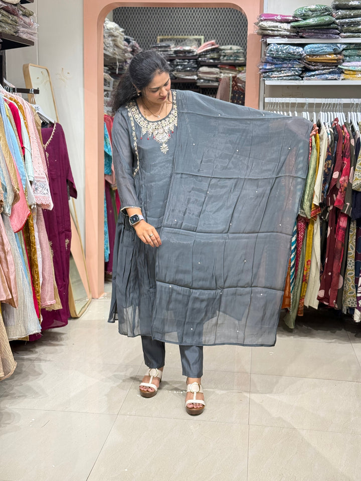 Pure Mul Chanderi Collection with Handwork ( Cotton Lining) | R229