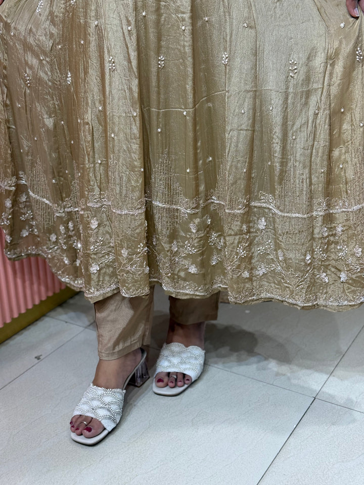 Pure Chinon Festive Collection | Full Handwork, Sequin &amp; Cut Dana | R177