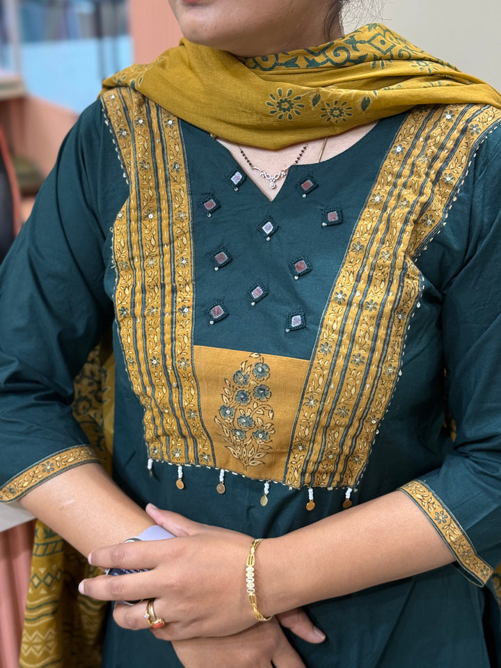 Pure Cotton Collection with Back And Front Patchwork | R210
