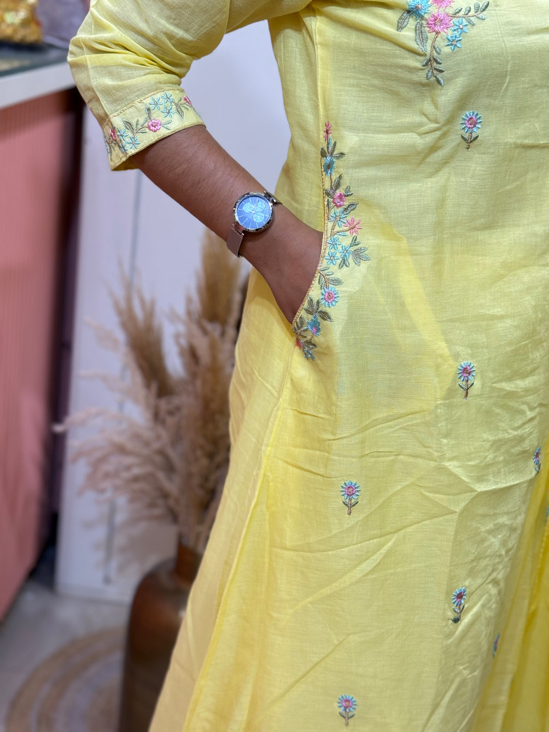 Pure Mul cotton with Embroidery work (Cotton lining) | R168