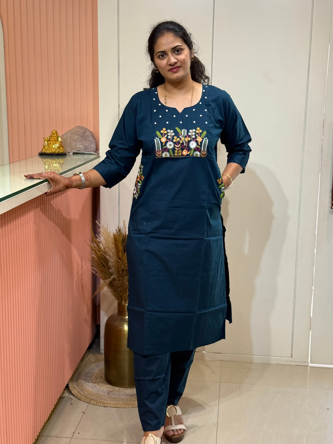Cotton 2 Pc Kurta Set – Embroidered Collection | R137