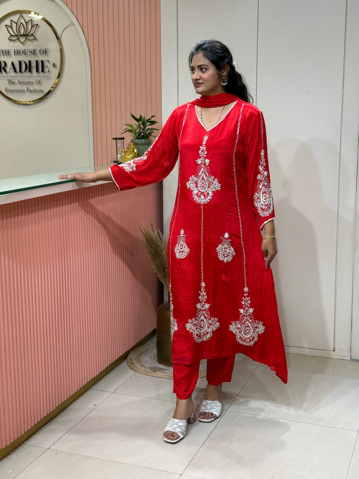 Pure Chinon Festive Collection | Full Handwork, Sequin &amp; Cut Dana | R177