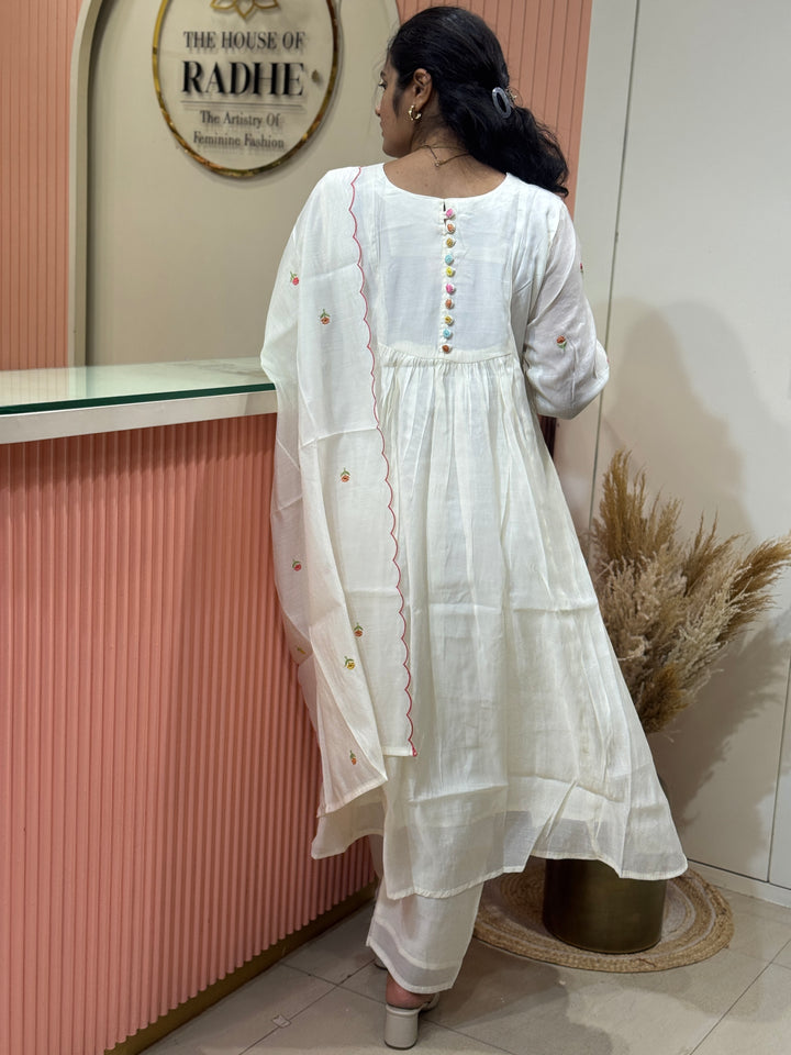 Beautiful Silk Mul Chanderi 3 Pcs Set | R138