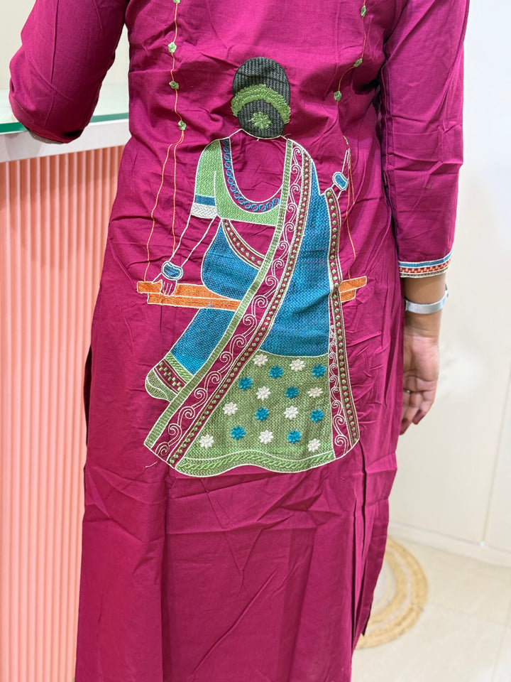 Cotton 2 Pc Embroidered Collection – Front &amp; Back Work | R137